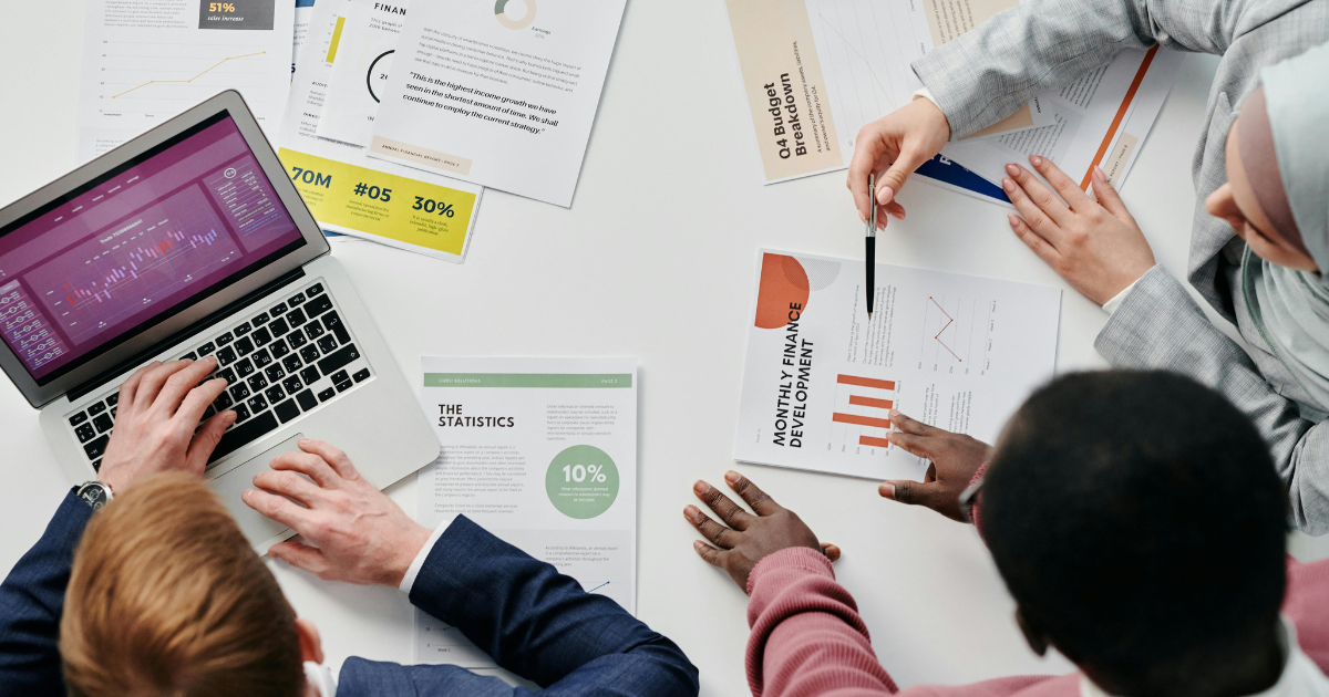 Team of multifamily property professionals in a budget planning meeting
